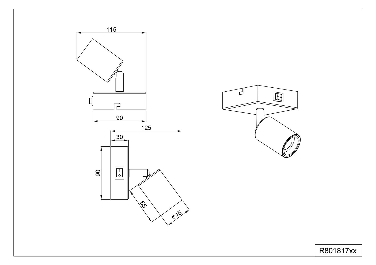 Wandanbauleuchte VANNES 10W HV ni IP20 E27