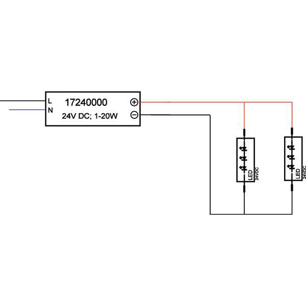 LED-Trafo 1-20W 24V IP20 Kstgeh stat 150x40x30mm