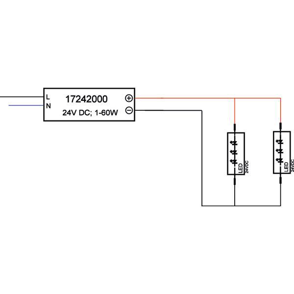 LED-Trafo 1-60W 24V IP20 Kstgeh stat 250x40x30mm