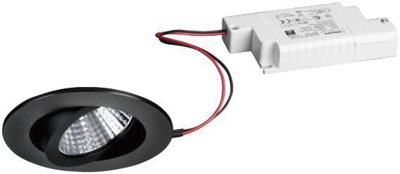 LED-Einbaustrahler 6W 3000K 730lm Konv sw mt 1LED Alu IP65 RF:hochglänzend