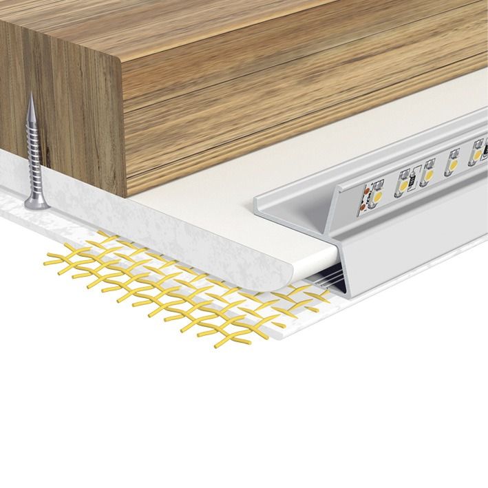 Anbauprofil alu Alu 3000x35x30mm