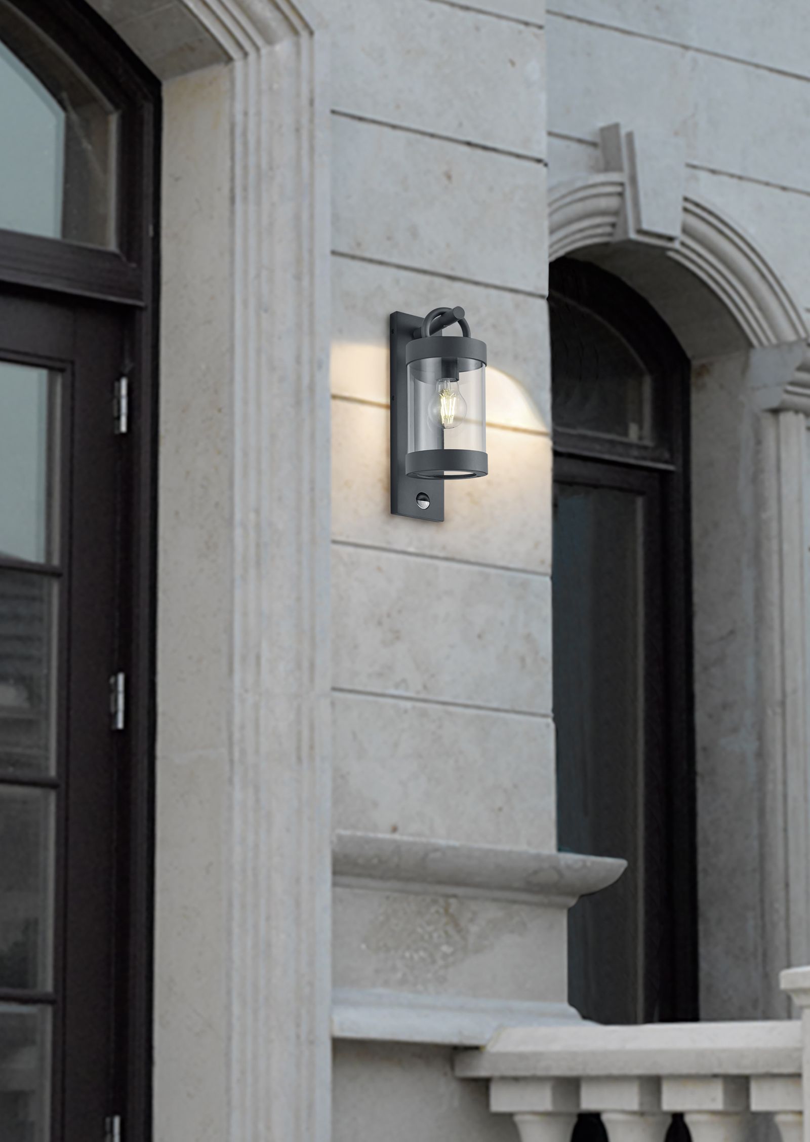 Wandanbauleuchte SAMBESI 60W HV anth E27 IP44 BWM 186x125x330mm