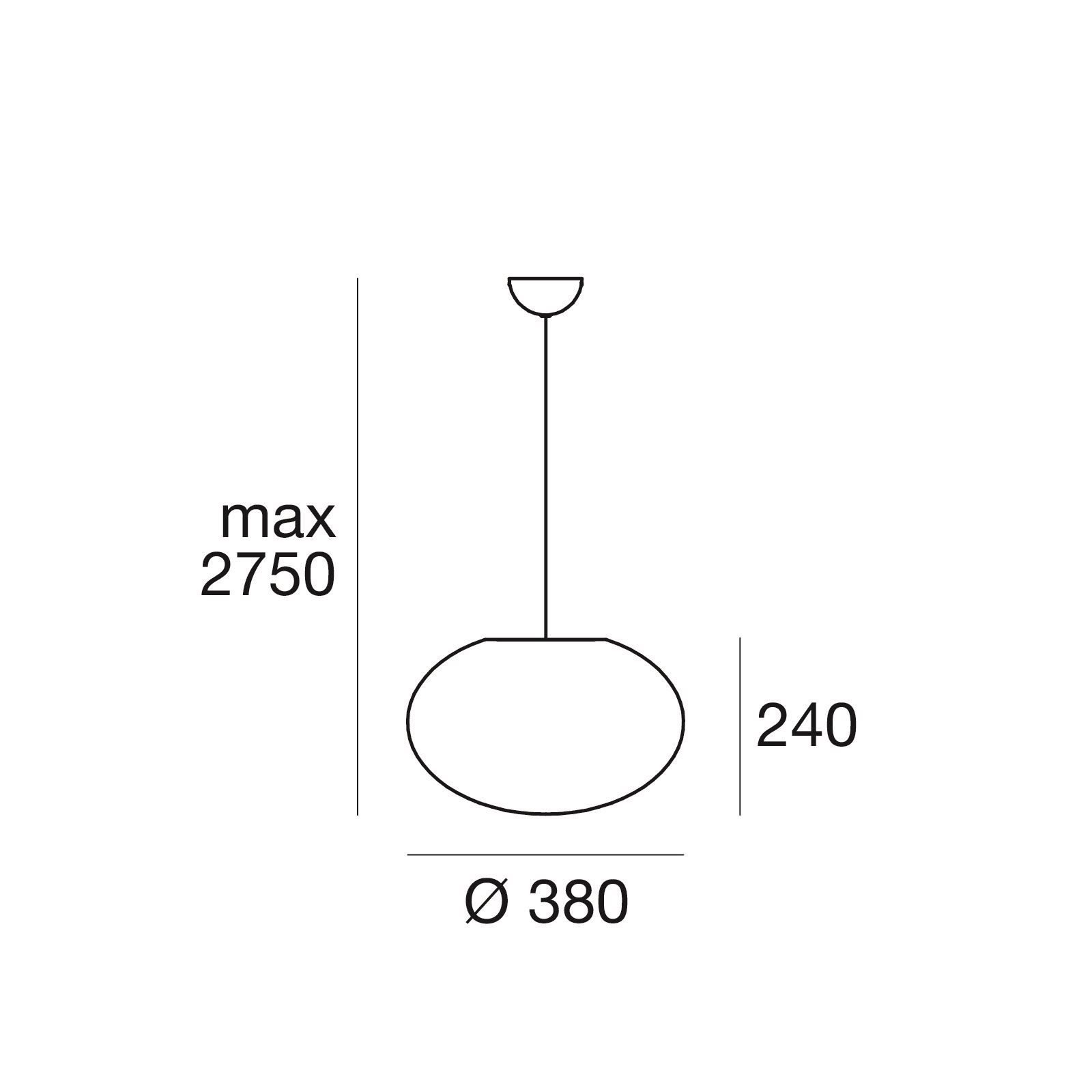 LED-Pendelleuchte 30W Oh! Smash_P E27 sym IP20 1LED LED austauschbar Ø380mm
