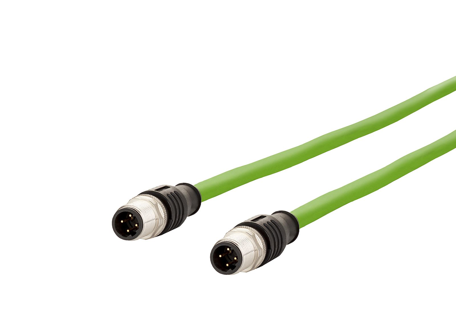 Patchkabel Cat5E S/UTP IP20 10m gn M12 Geeignet für Schleppketten 26qmm
