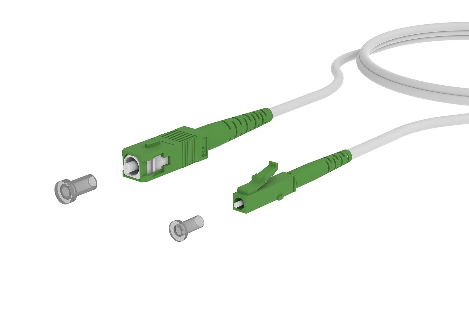 LWL-Patchkabel SC/LC APC SM OS2 24m ws