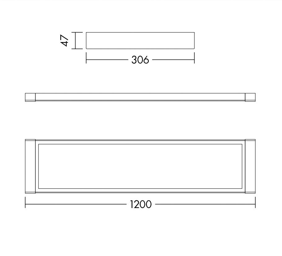 LED-Deckenanbauleuchte 32W 4000K 4004lm ws Konv Dimmung DALI IP20 1200x306x47mm