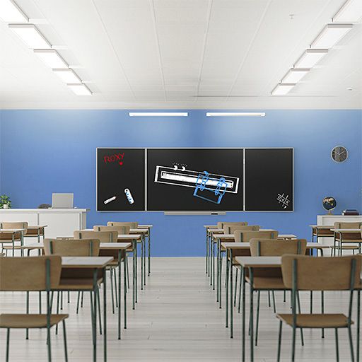 LED-Deckenanbauleuchte 43W 4000K 5450lm ws Konv IP20 1500x306x47mm