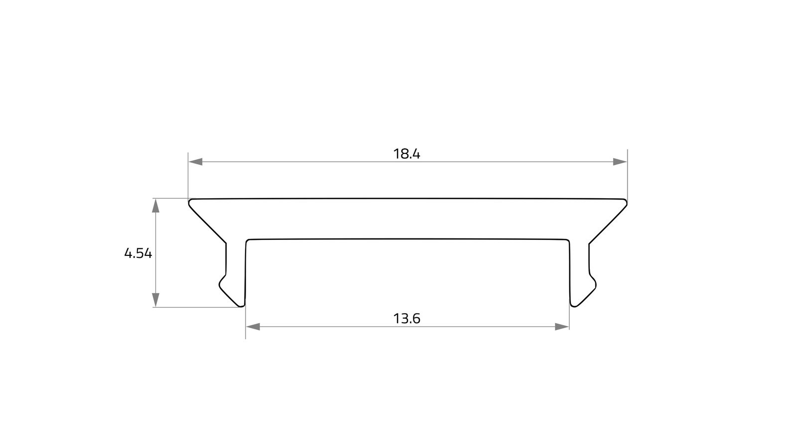 Abblendung ws Kst 2000x18,4x4,54mm