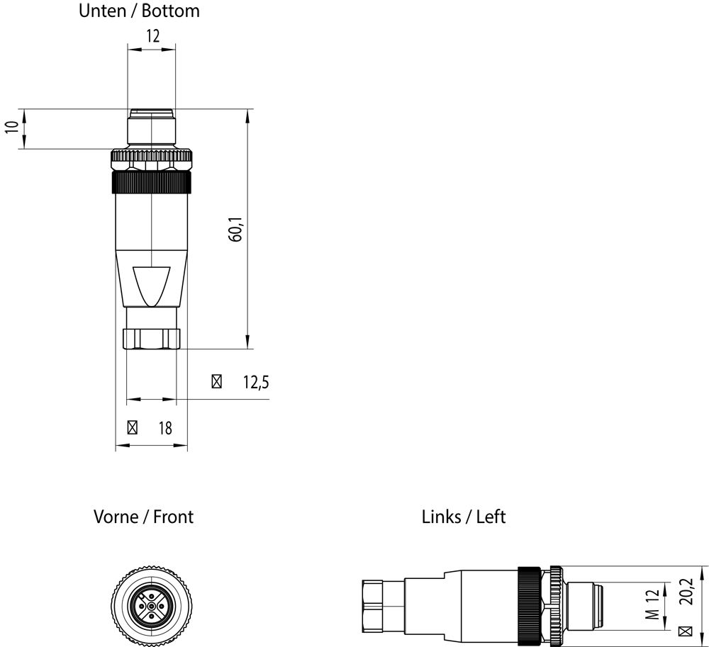 Rundsteckverbinder IP67