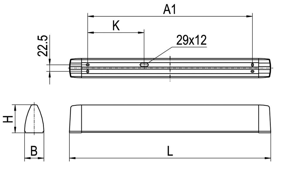 LED-Wannenleuchte 13W 4000K 1700lm ws Konv IP40 660x67x97mm
