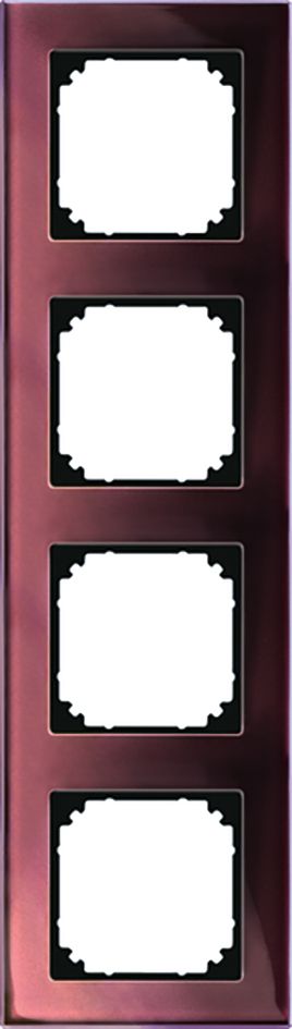 Rahmen 4f krws glz Glas f.GEB-K kristallweiß Unterputzmontage