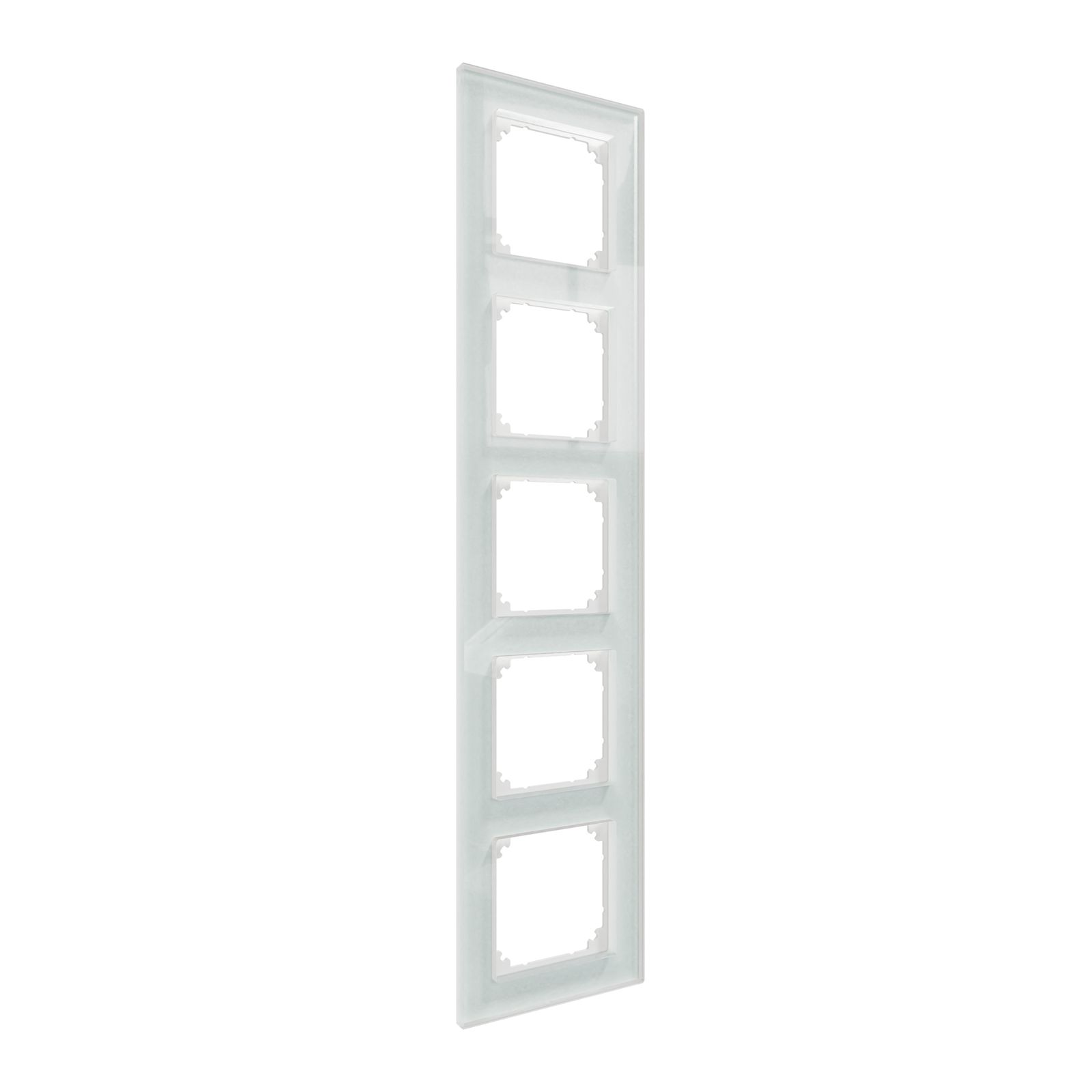 Rahmen 5f krws glz Glas f.GEB-K kristallweiß Unterputzmontage