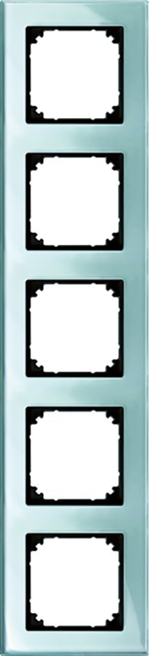 Rahmen 5f krws glz Glas f.GEB-K kristallweiß Unterputzmontage