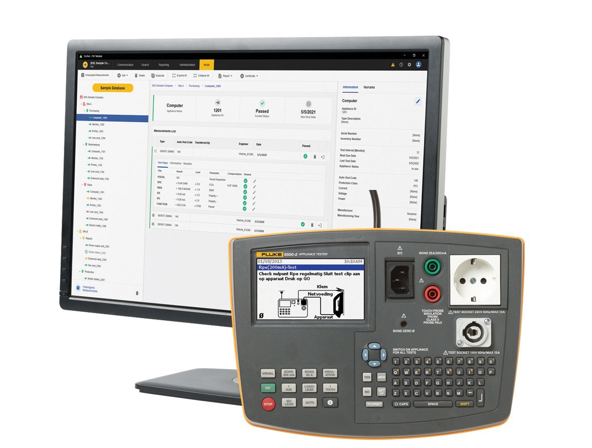 Gerätetester graph Grenzwert 0-299MOhm 0-20Ohm Schutzleiterstrom