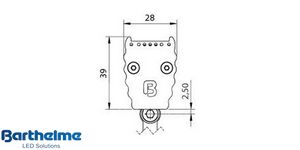 LED-Anbaustrahler 54W BERgamo 3140lm gr mt 1LED RGB Alu IP30 mediumstrahlend