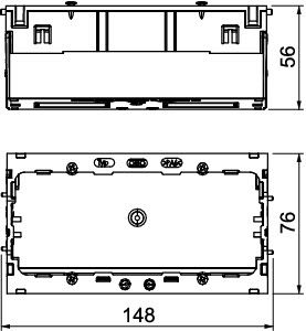 Geräteeinbaudose GEB-K 2f Front schraub geschl