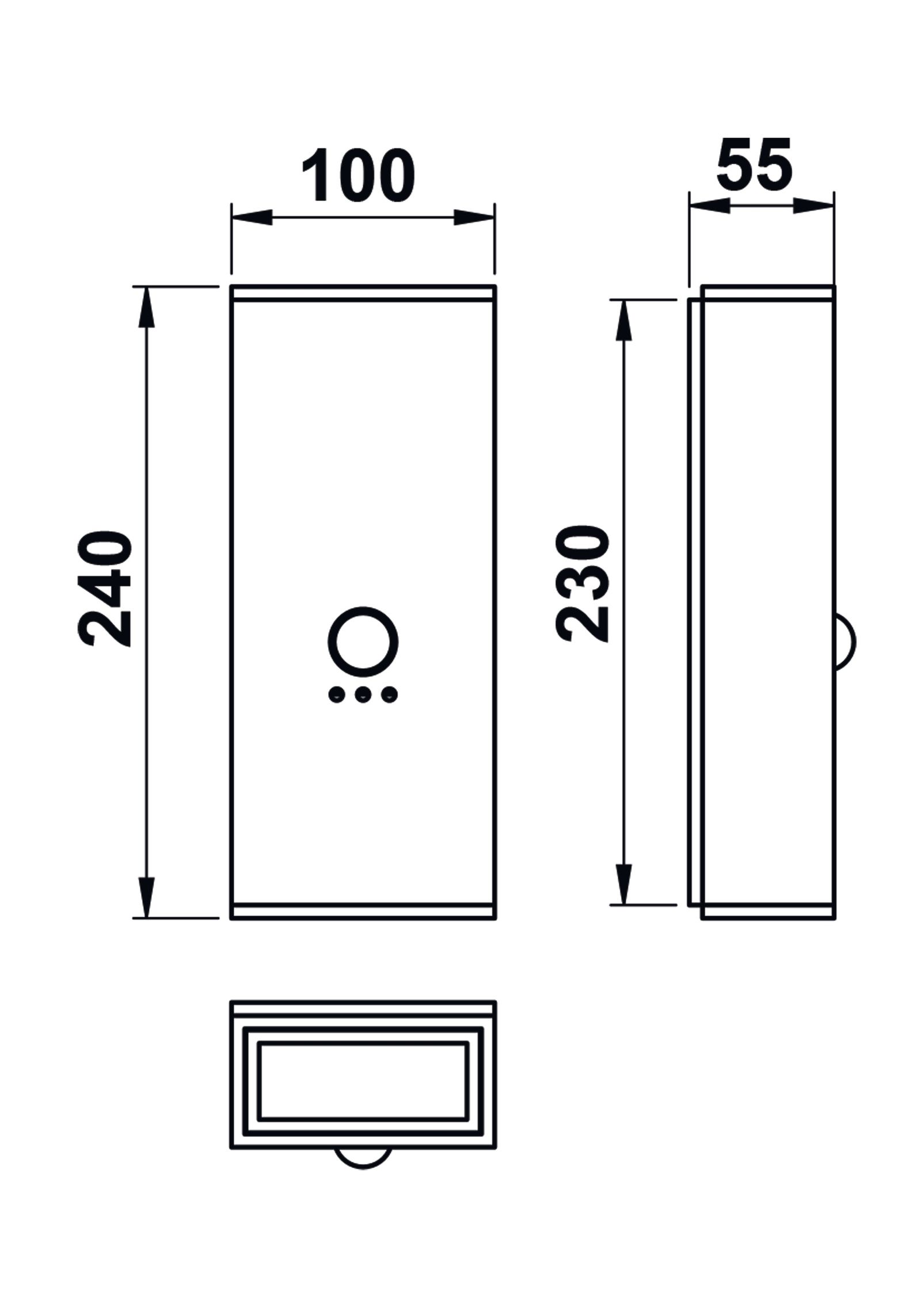 Up/Down Leuchte 100W HV ws IP44 GU10 BWM UP and Down 75x100x260mm