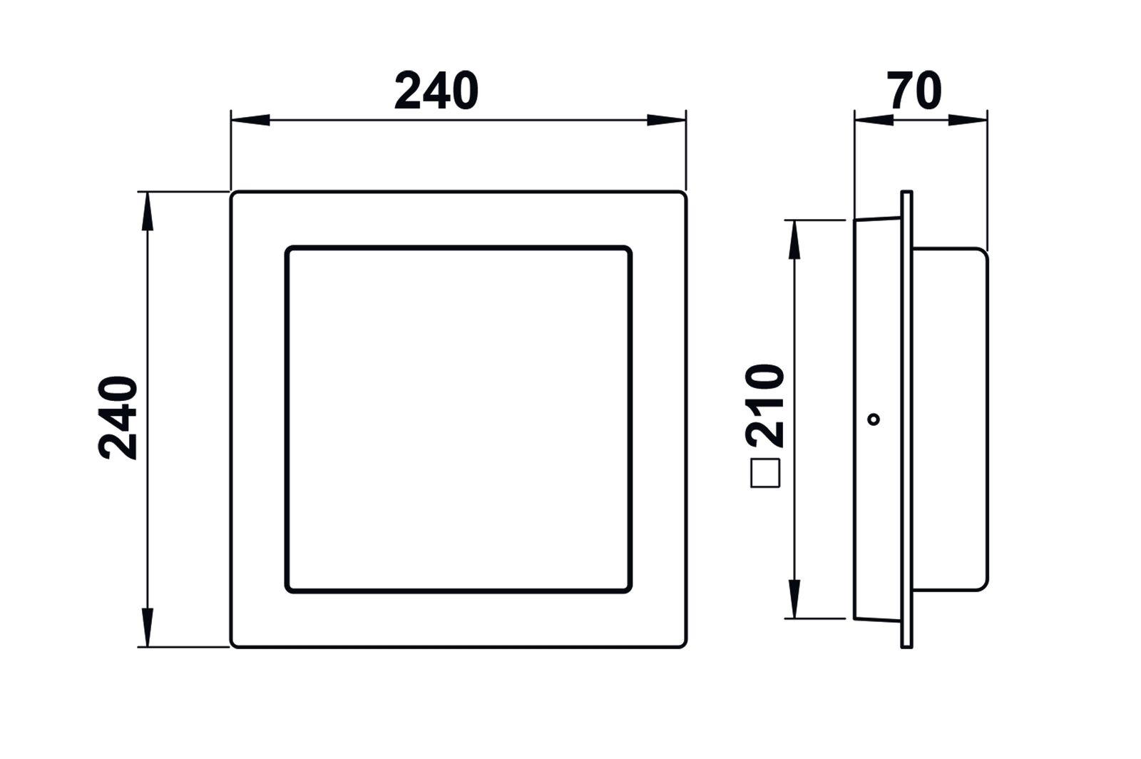 Hinweisleuchte 5W Alu Aufb eins IP44 m.LM