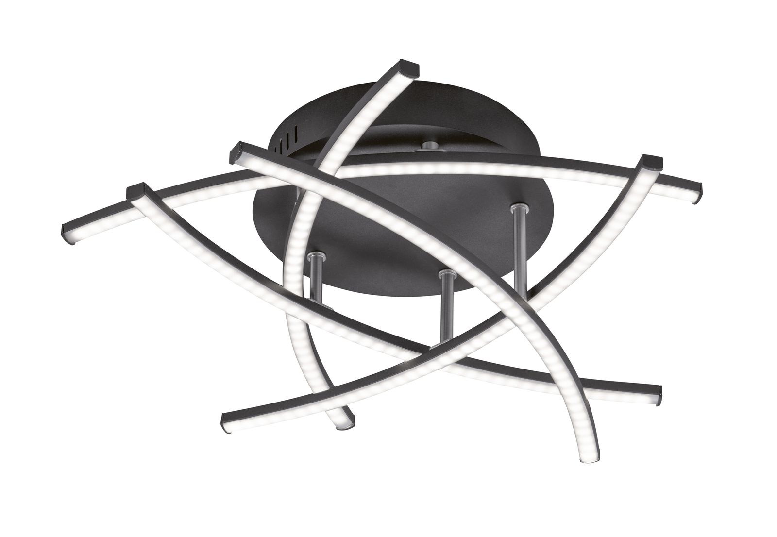 LED-Deckenanbauleuchte Cross TW 20W sw 2700-4000K 2400lm Konv IP20 Ø500x160mm