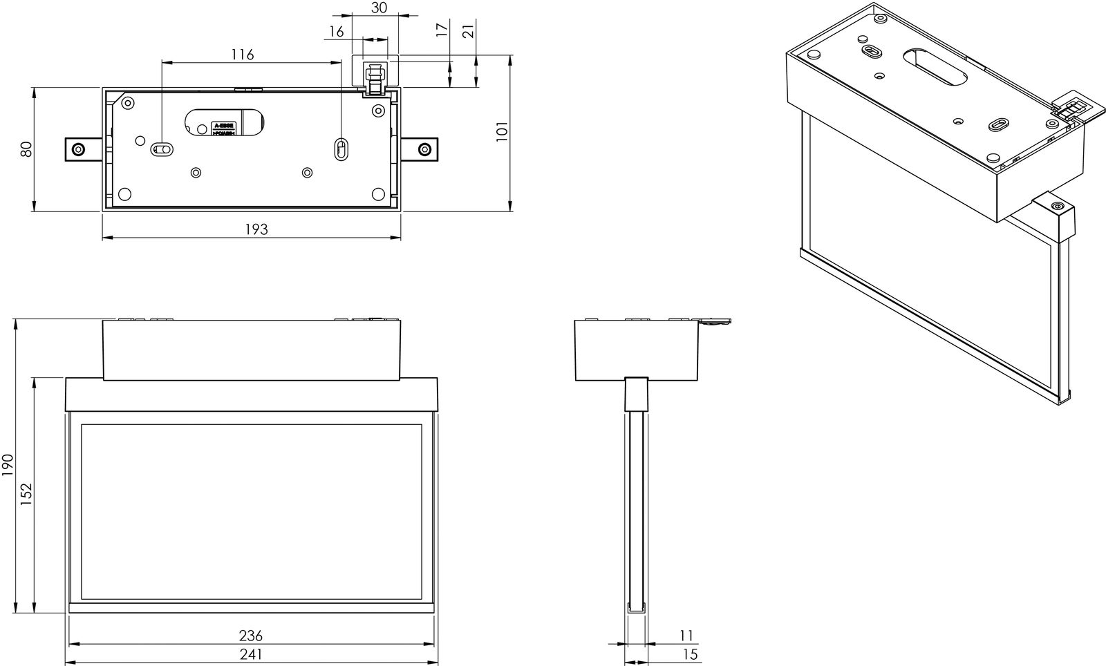 LED-Sicherheitsleuchte 3,5W IP40 1LED Deckenanb 22m eins/zweis ÜberwBaust