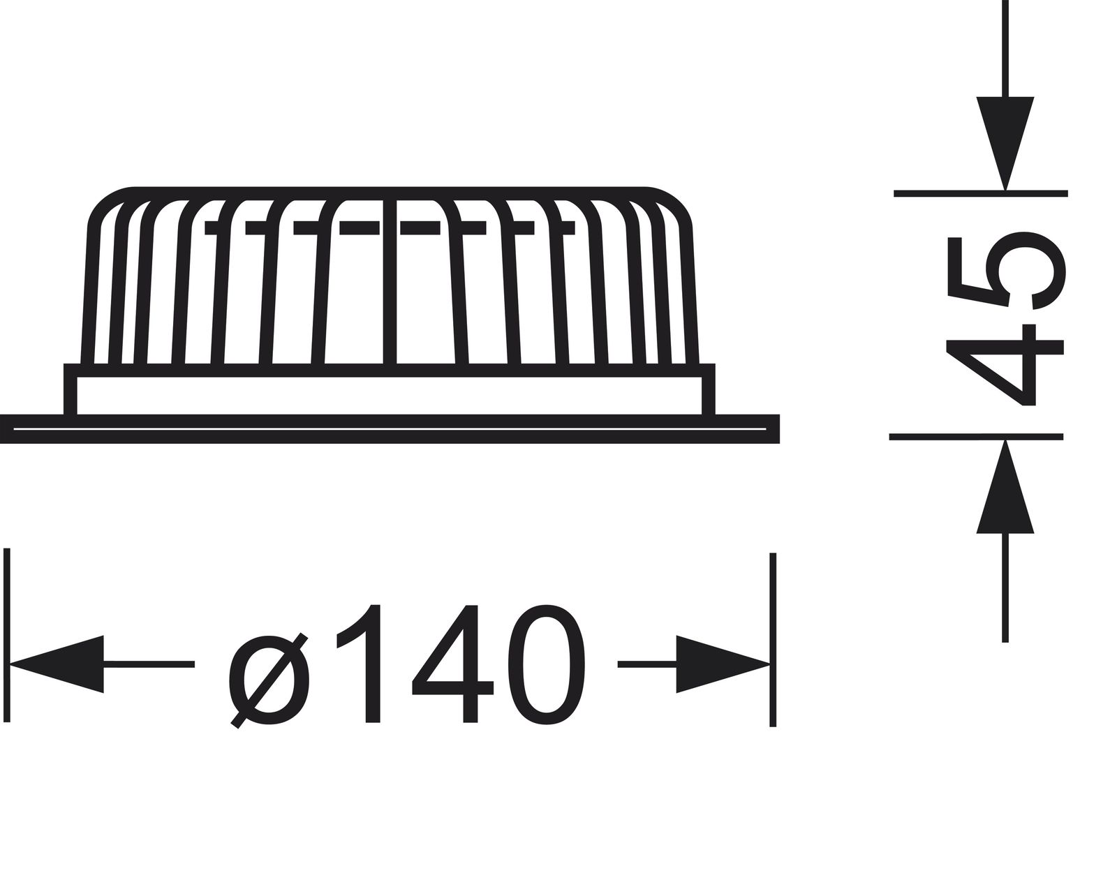 LED-Einbaustrahler 16W 3000K 1504lm Konv DALI Dimmung DALI 1LED Alu IP44 ws mt