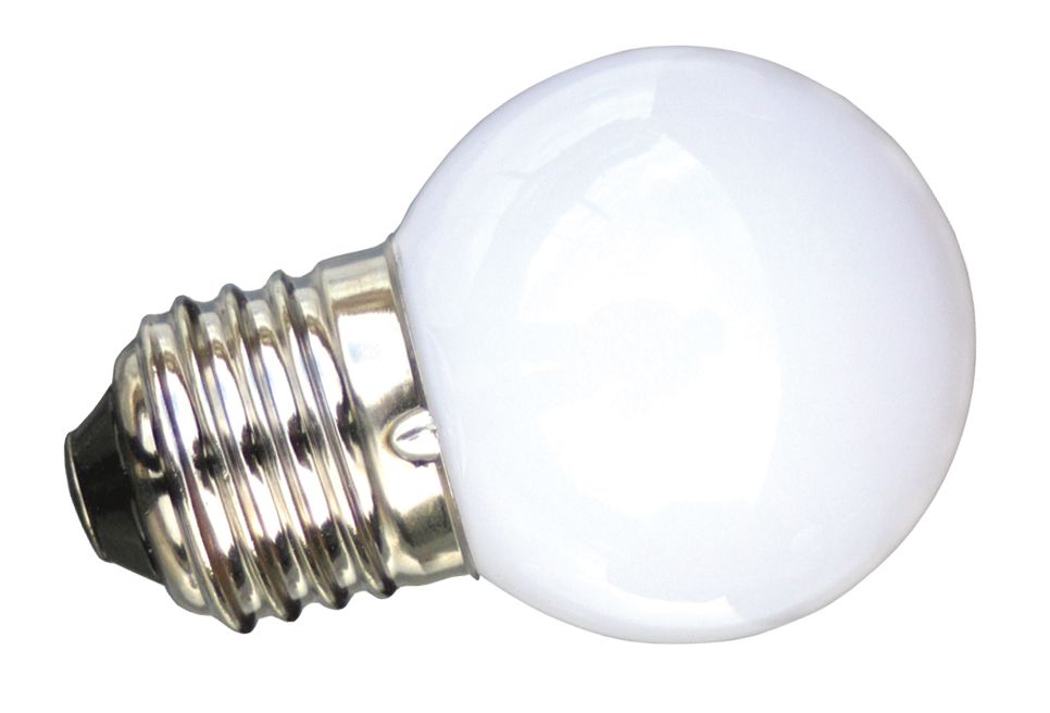 LED-Kugellampe E27 P45 1W 2500K 50lm ws mattiert 300° AC Ø45x70mm 220-240V