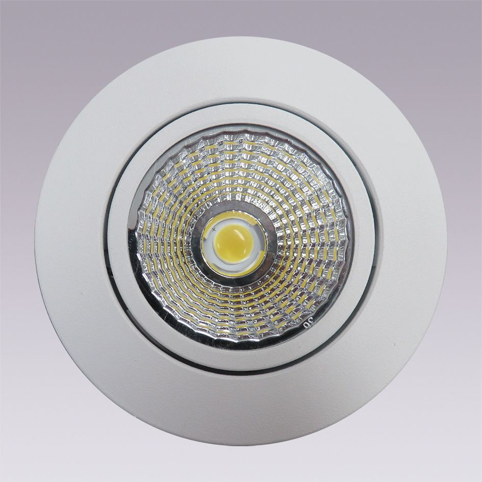 LED-Einbaustrahler 6W 4000K 600lm Konv sw mt 1LED Alu IP40 RF:hochglänzend
