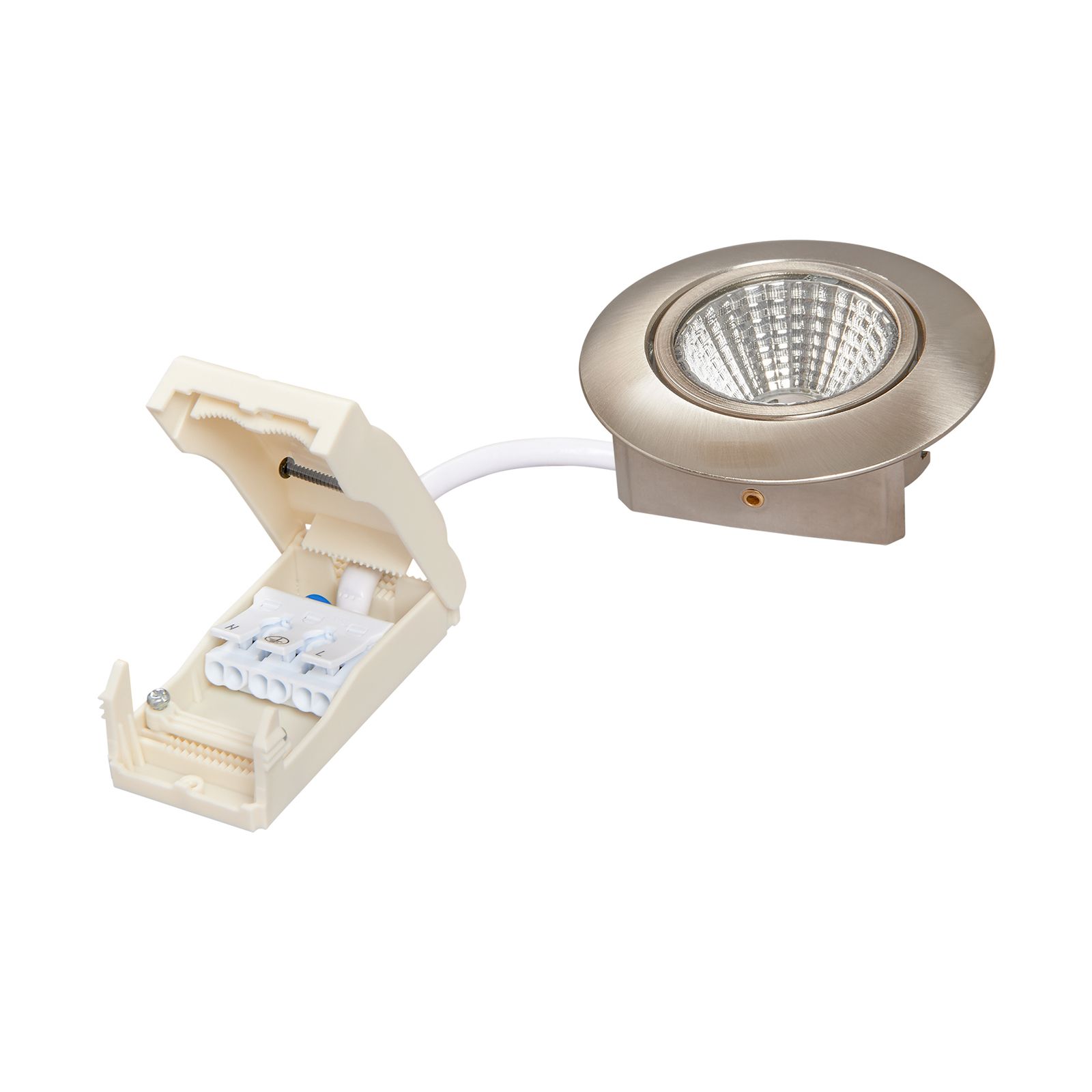 LED-Einbaustrahler 6W 3000K 570lm Konv ni 1LED Alu IP40 gebürstet Ø/EB68mm