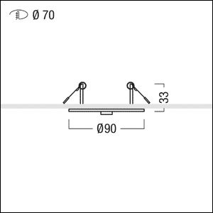 Abblendung Alu Ø90mm