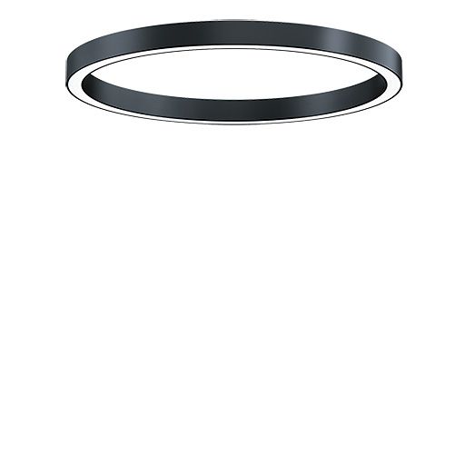 LED-Deckenanbauleuchte 68,5W 3000K IP20 6080lm sw Dimmung DALI Ø1200x85mm
