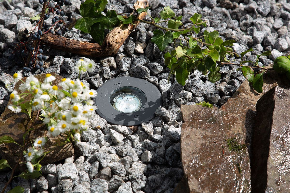 LED-Bodeneinbauleuchte 35W 230V IP67 GU10 anth LED austauschbar 1LED