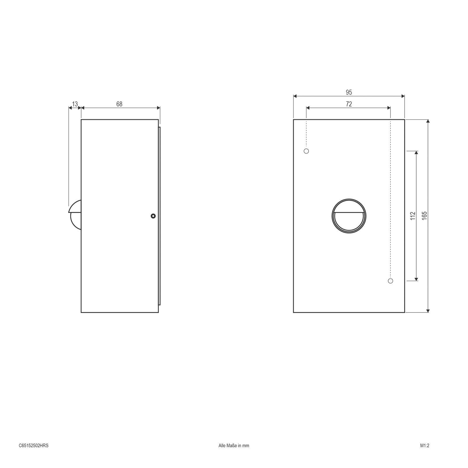 LED-Up/Down Leuchte 10W 3000K 900lm anth Konv IP65 BWM 67x95x165mm