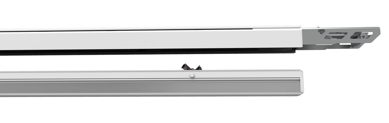 Tragschiene Lichtband 2-l 7x2,5qmm IP54 ws 2-längig L=2876mm
