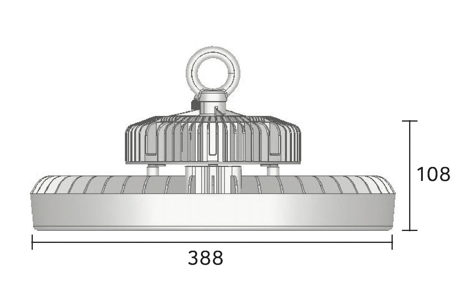 LED-Hallenleuchte 6000K 240W 32880lm sym Konv 1-10V 1LED Dimmung 1-10 V IP65