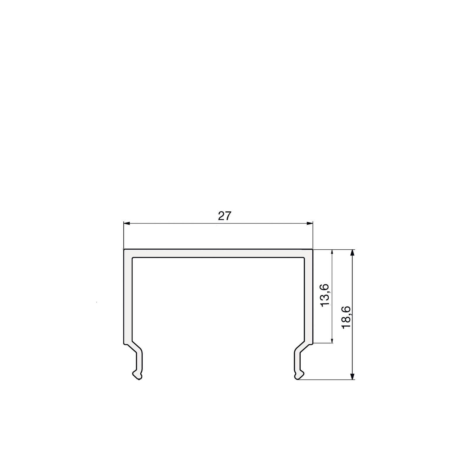 Profilabdeckung ws IP00 2010x27x18,6mm Zubehör