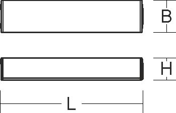 Baldachin ws LINEDO Single Alu 185x42x30mm