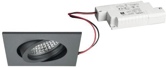 LED-Einbaustrahler 6W 3000K 730lm Konv ti mt 1LED Alu IP20 RF:hochglänzend