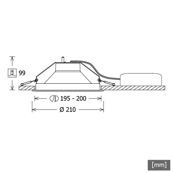 LED-Einbaustrahler 9,5W 4000K 1350lm Alu Konv DALI Dimmung DALI 1LED IP20 ws mt