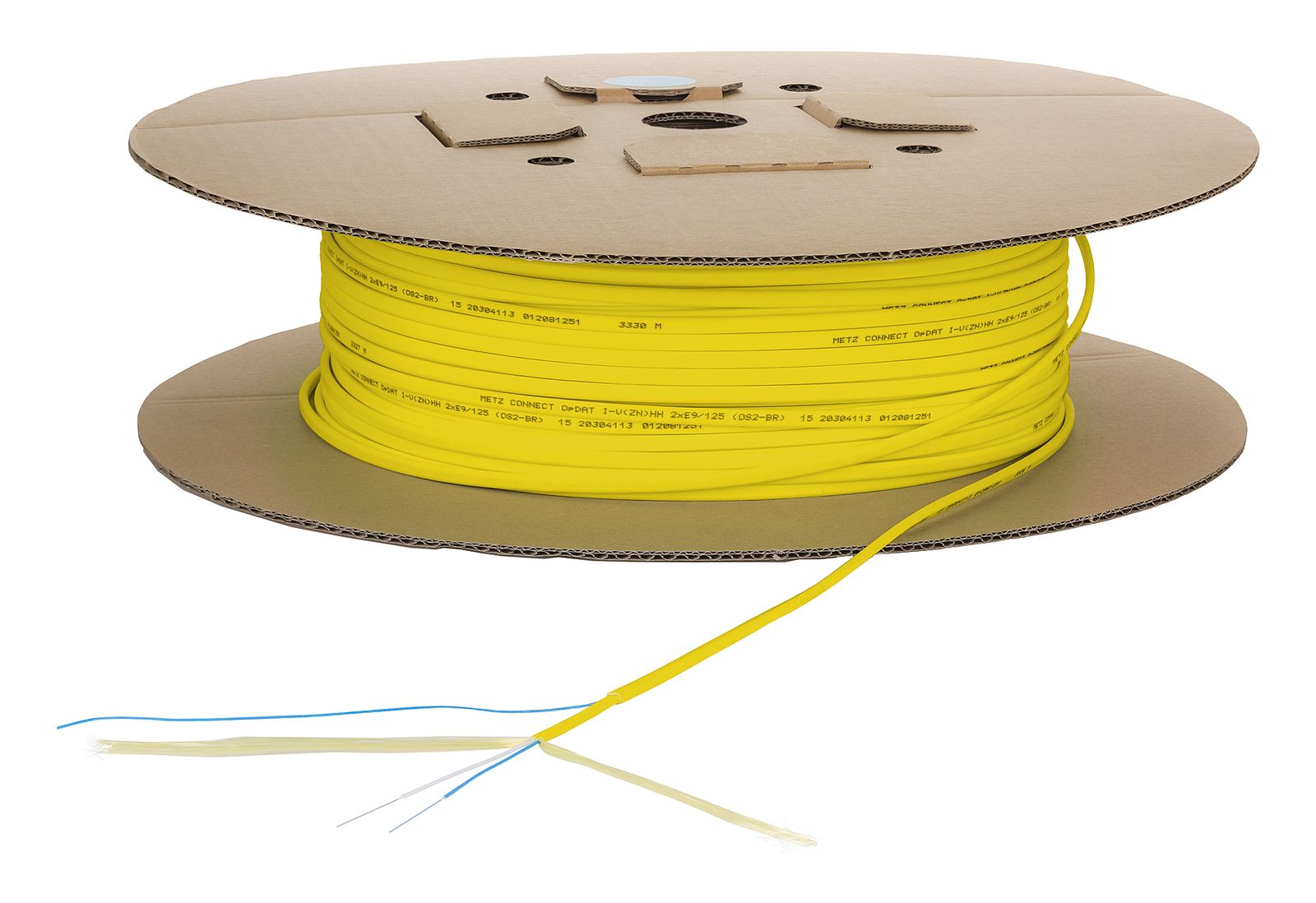 LWL-Kabel OS2 Dca Singlemode 9/125 ge s1 2fas d1 a1 Kabel längswasserdicht Ø5mm