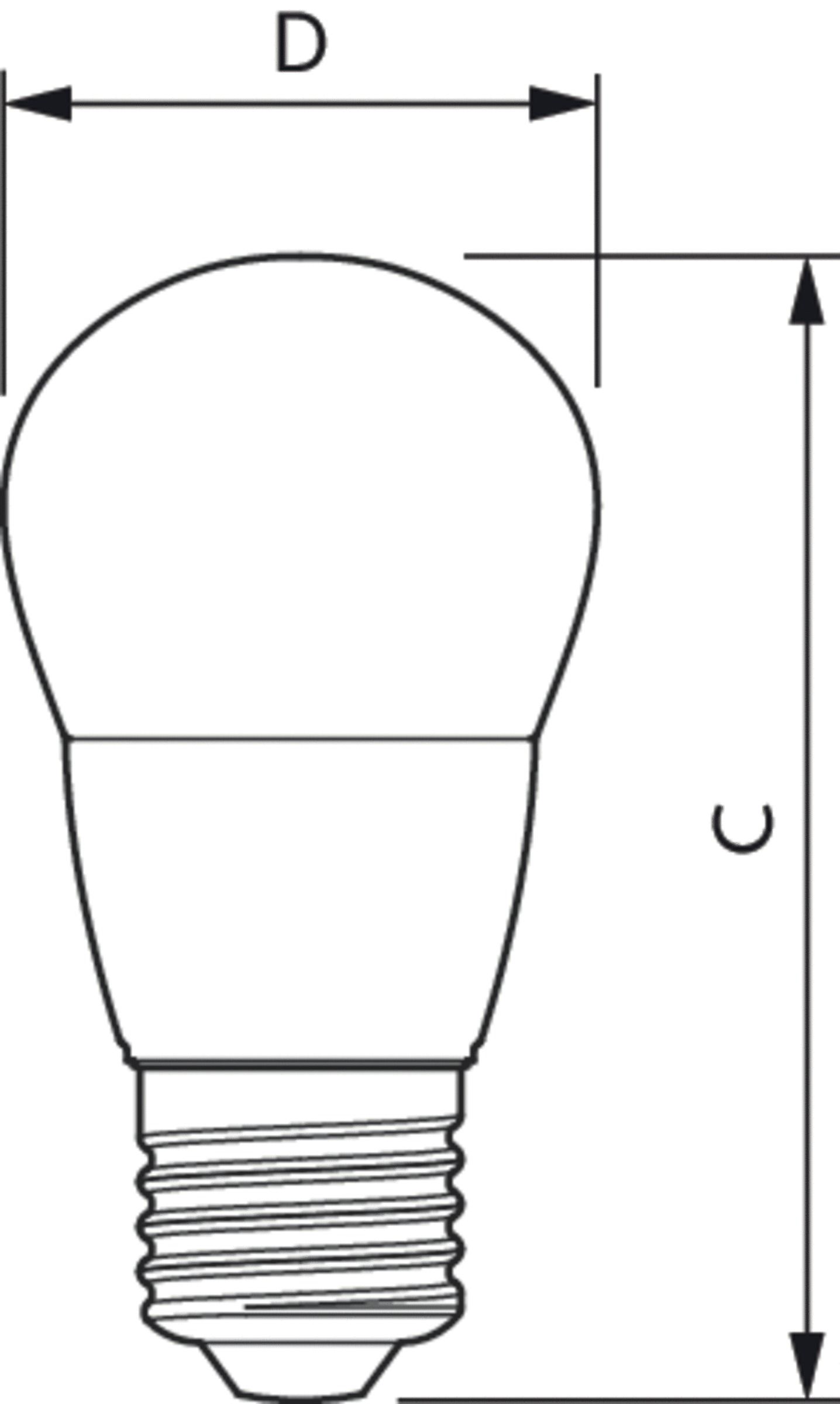 LED-Kugellampe E27 P48 7W 2700K 806lm E ws mattiert AC Ø48x93mm 220-240V