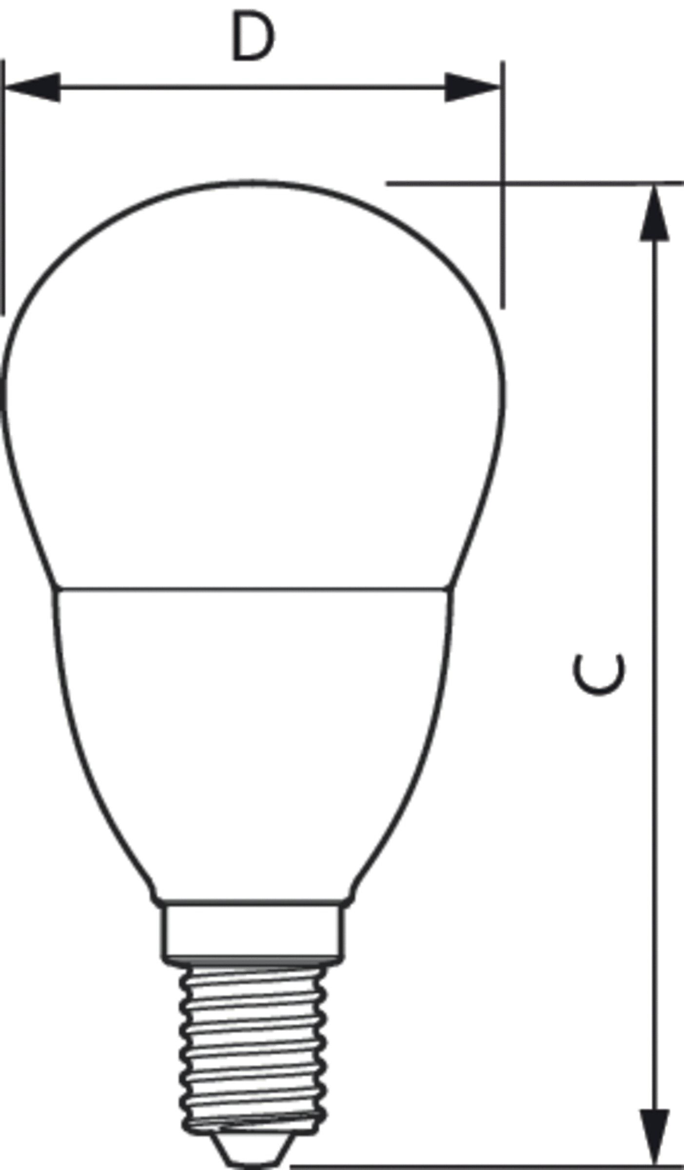 LED-Kugellampe E14 P48 7W 2700K 806lm E ws mattiert AC Ø48x95mm 220-240V