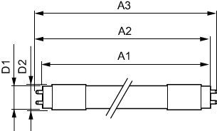 LED-Röhrenlampe G13 T8 15,5W 3000K ws AC 2300lm D mattiert 190° Ø28x1200mm