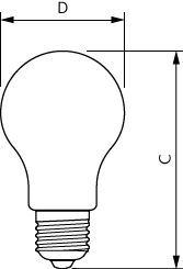 LED-Lampe FM E27 A60 10,5W 2700K 1521lm D kl Filamentlampe ws AC Ø60x104mm