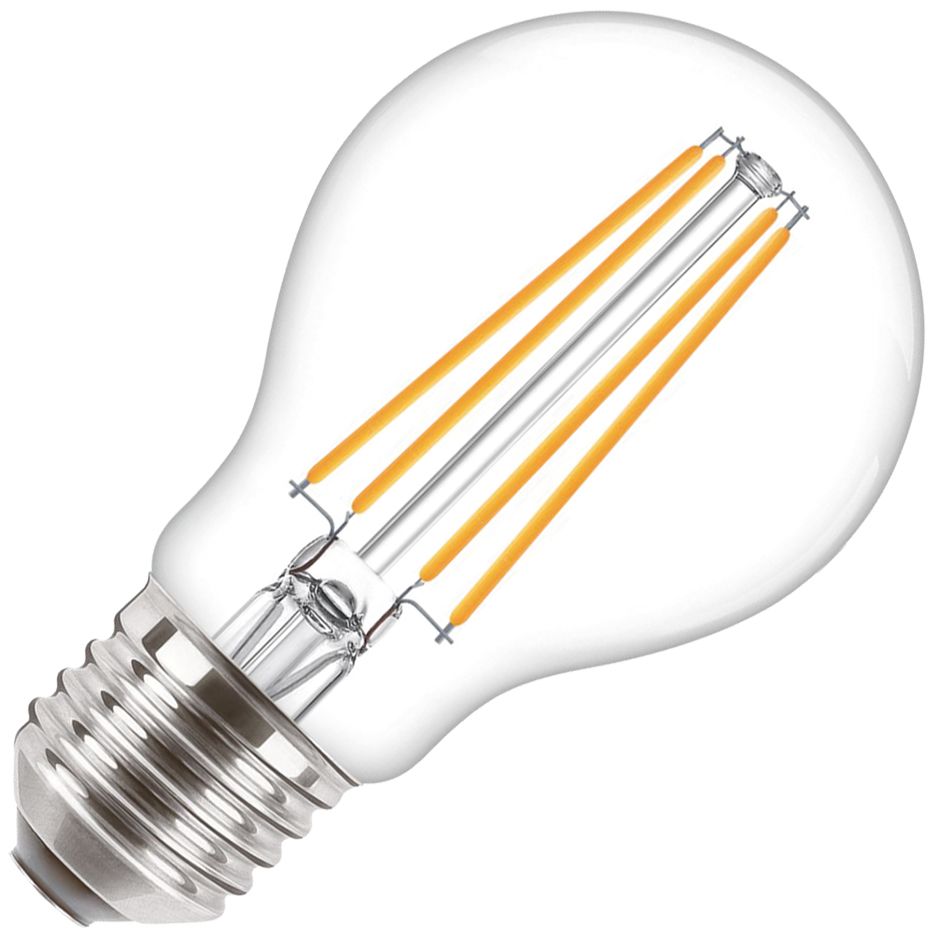 LED-Lampe FM E27 A60 4,3W 2700K 470lm F kl AC Filamentlampe ws Ø60x106mm