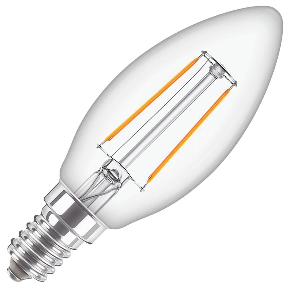 LED-Kerzenlampe FM E14 B3 4,3W 2700K B35 470lm F Filamentlampe ws mattiert AC