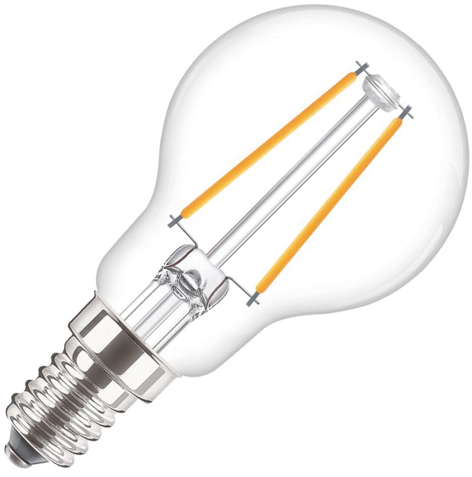 LED-Kugellampe FM E14 P45 2W 2700K 250lm E kl AC Filamentlampe ws Ø45x80mm