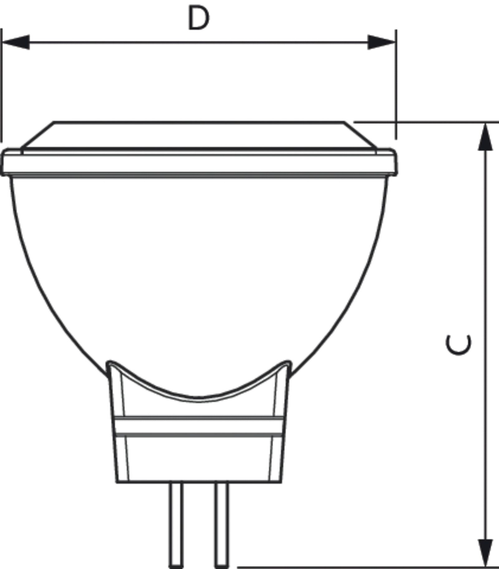 LED-Reflektorlampe GU4 MR11 3,5W 2700K 200lm G ws 24° DC Ø35,1x39,5mm 12V
