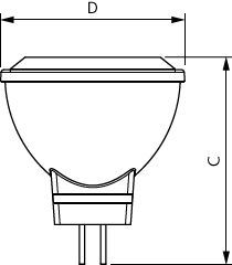 LED-Reflektorlampe GU4 MR11 3,5W 2700K 200lm G ws 24° DC Ø35,1x39,5mm 12V