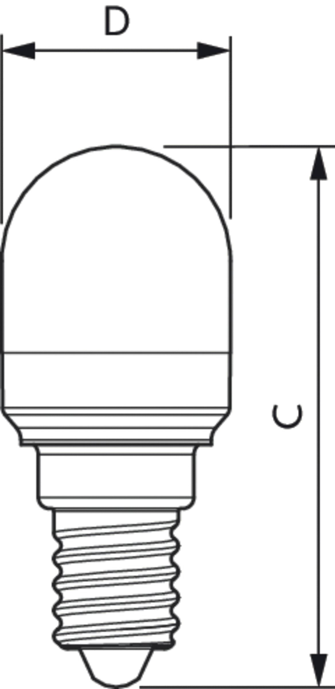 LED-Röhrenlampe E14 1,7W 2700K 150lm F ws mattiert 240° AC Ø25x59mm 220-240V