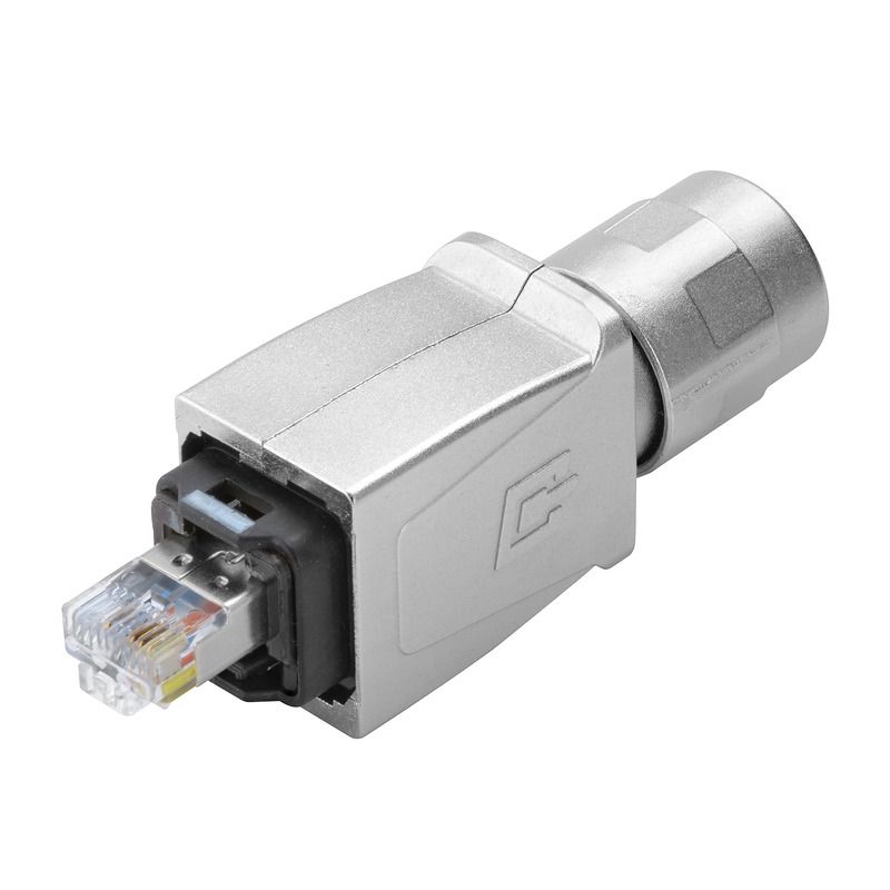 Modular-Stecker Cat5 RJ45 22-23AWG Crimp Feldkonf Schirm massiv f.Rundkabel